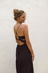 Coco – Black Linen Women’s Dress