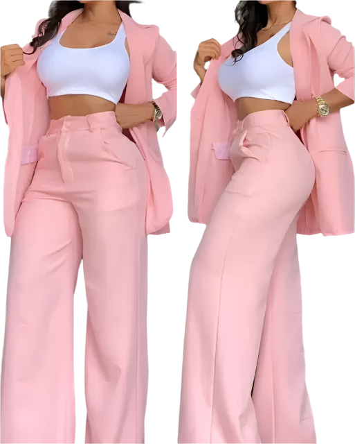 Elaine – Chic Blazer and Trouser Set for Women