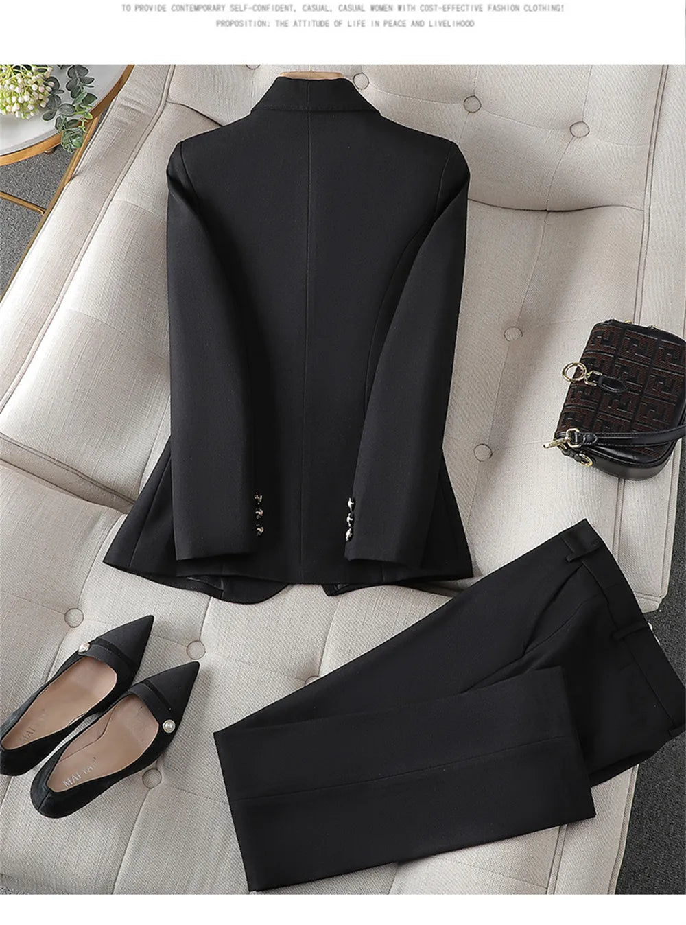 Mitch – Women’s Chic Set With Blazer And Pants