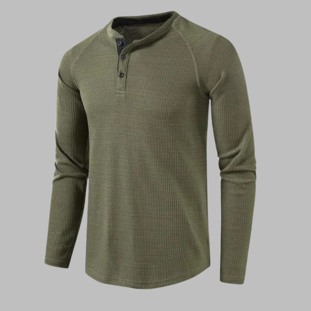 Roca – Classic Fit Men’s Slim Henley Shirt