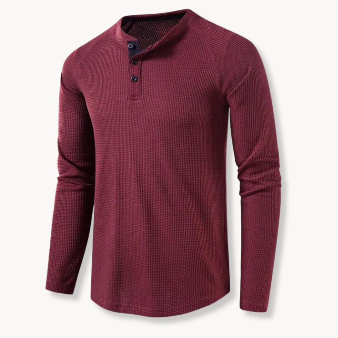 Roca – Classic Fit Men’s Slim Henley Shirt