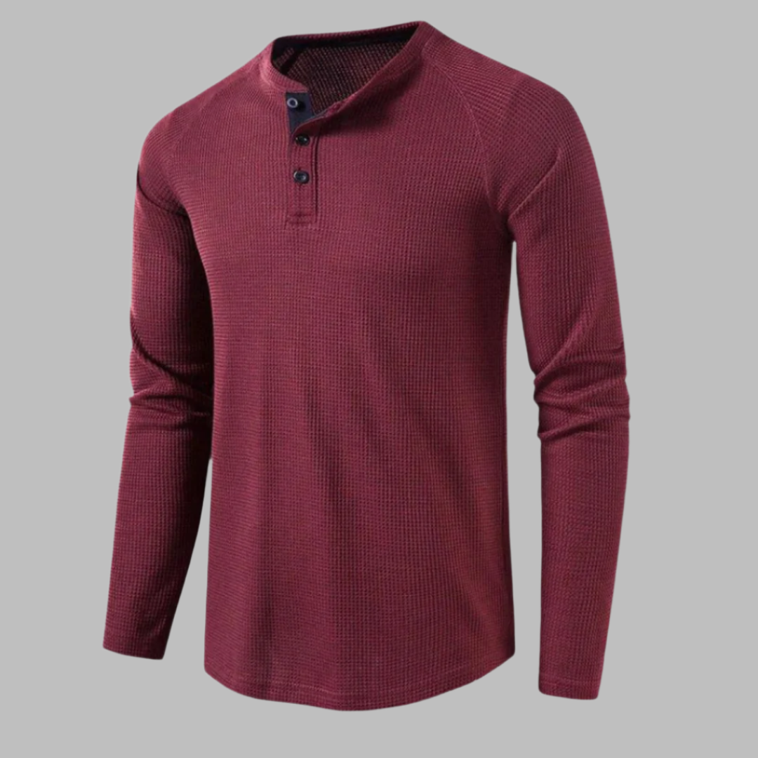 Roca – Classic Fit Men’s Slim Henley Shirt