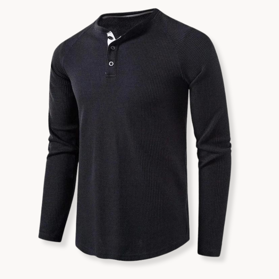 Roca – Classic Fit Men’s Slim Henley Shirt