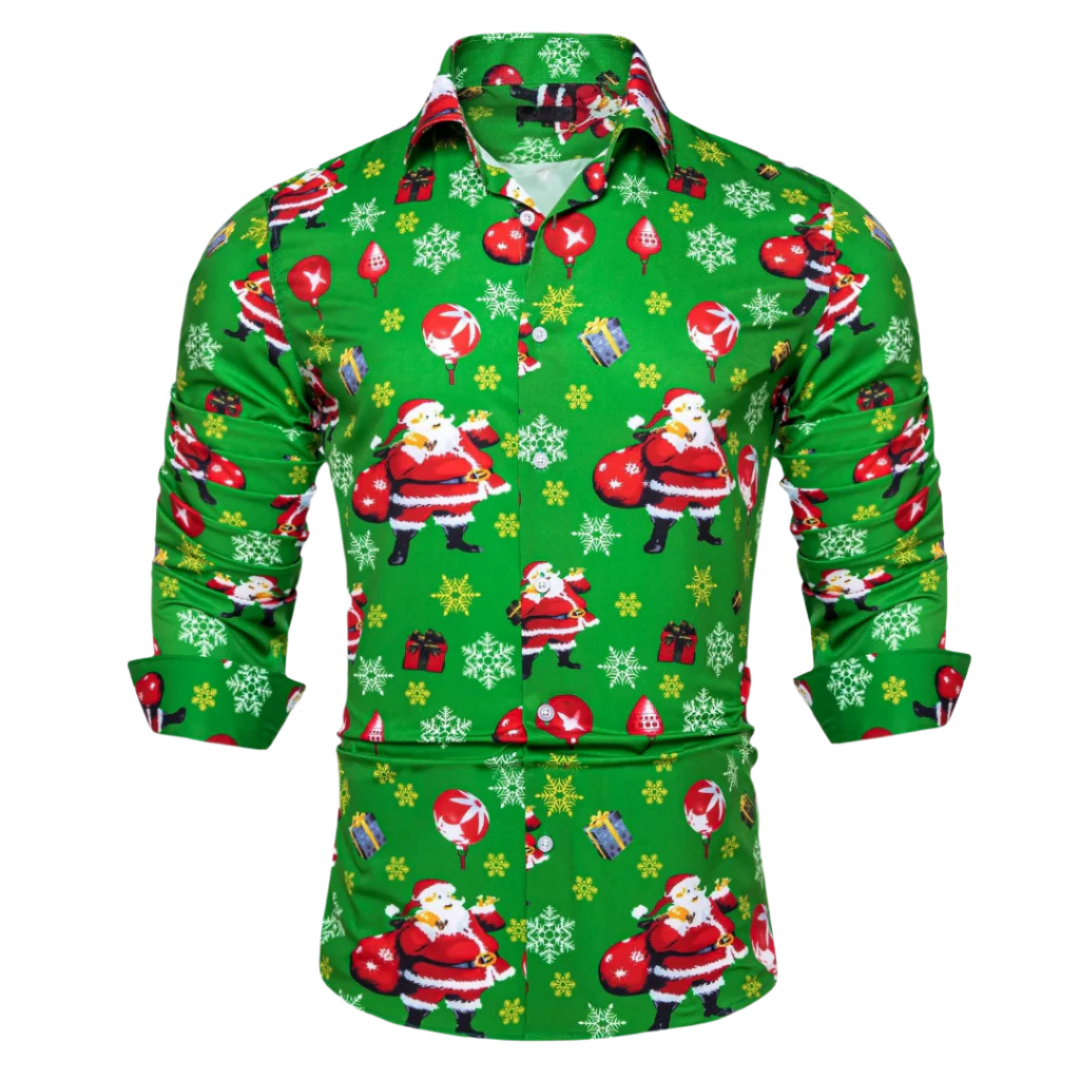 Nathan – Festive Holiday Men’s Shirt