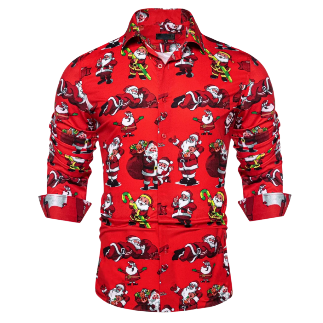 Nathan – Festive Holiday Men’s Shirt