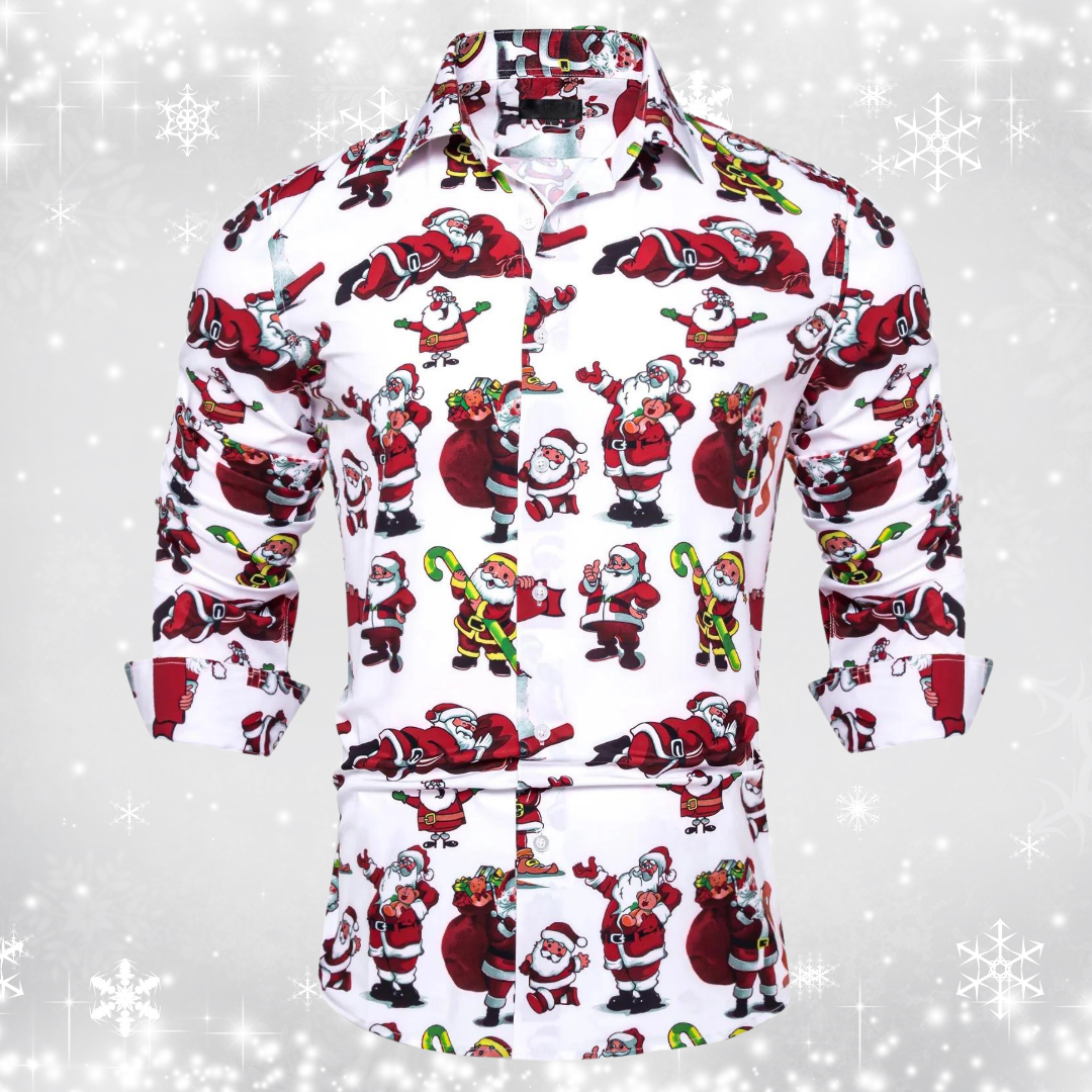 Nathan – Festive Holiday Men’s Shirt