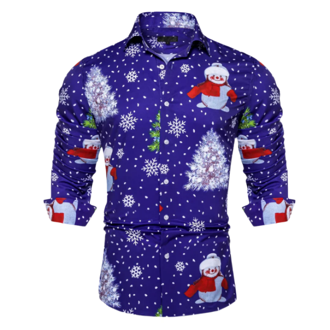 Nathan – Festive Holiday Men’s Shirt