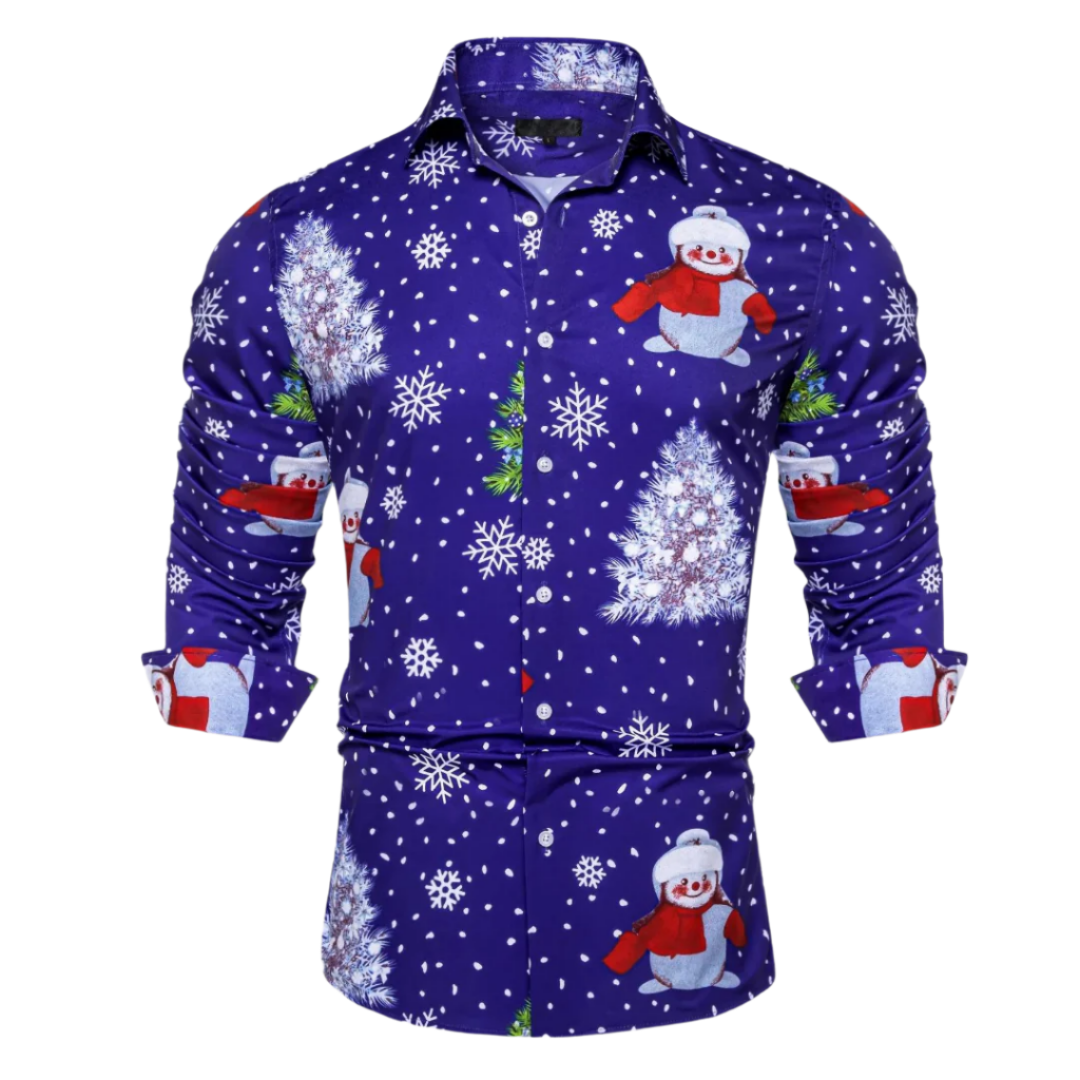 Nathan – Festive Holiday Men’s Shirt