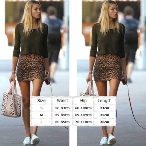 Masha – Women's Sexy Leopard Skirt