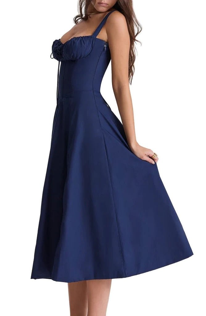 Giulia – Vibrant Floral Women's Bustier Dress