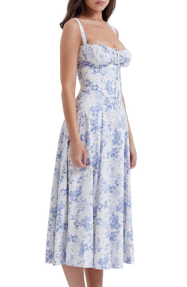 Giulia – Vibrant Floral Women's Bustier Dress