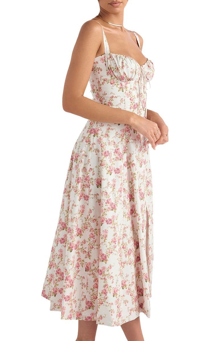 Giulia – Vibrant Floral Women's Bustier Dress