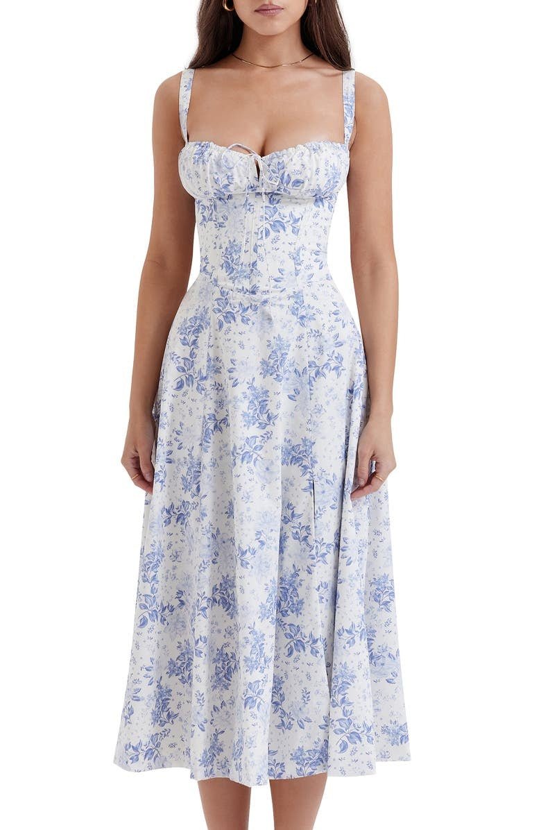 Giulia – Vibrant Floral Women's Bustier Dress