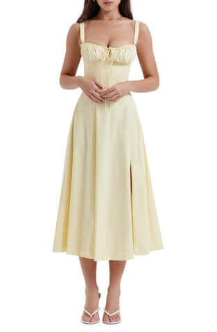 Giulia – Vibrant Floral Women's Bustier Dress