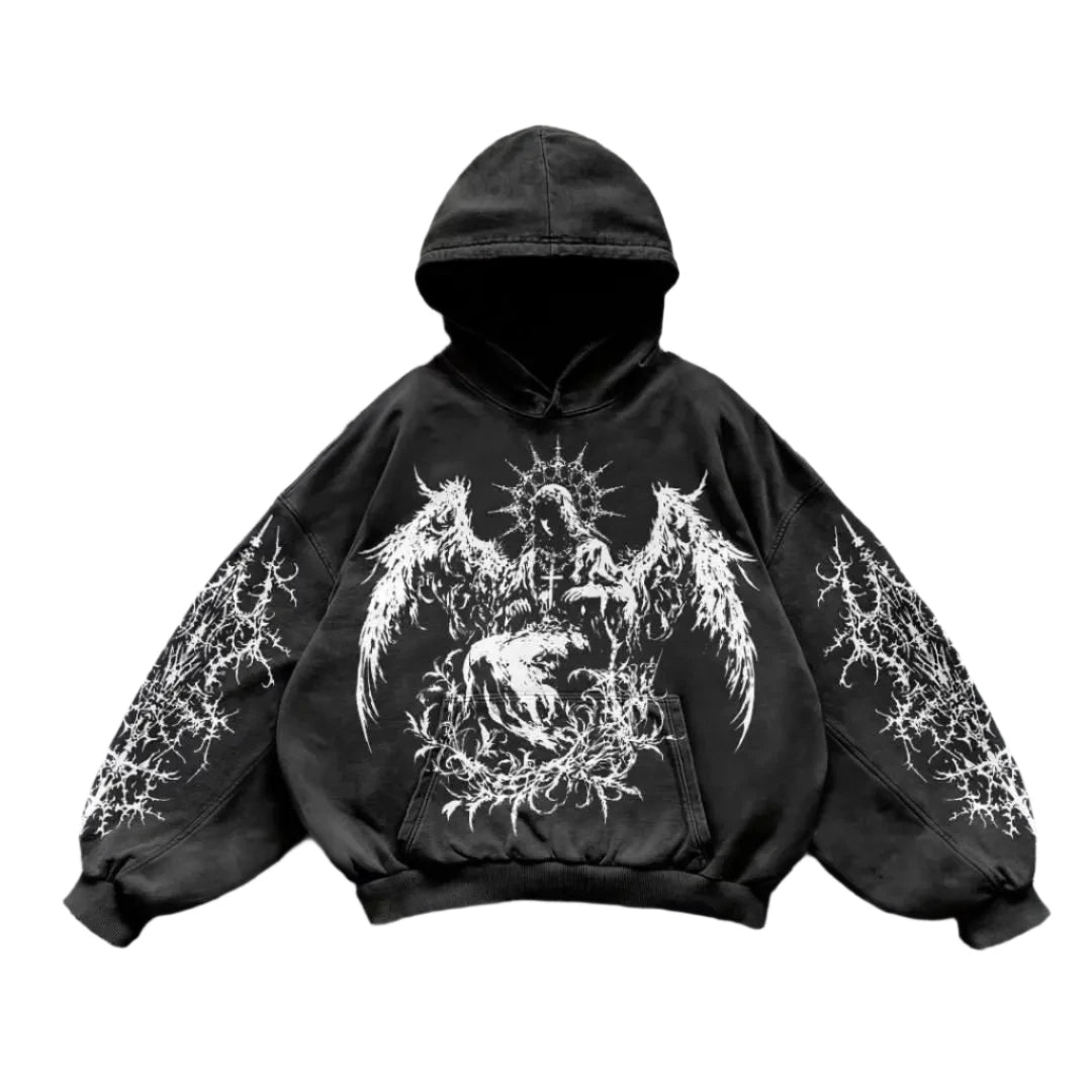 Luca – Greco Gothic Patchwork Men's Hoodie