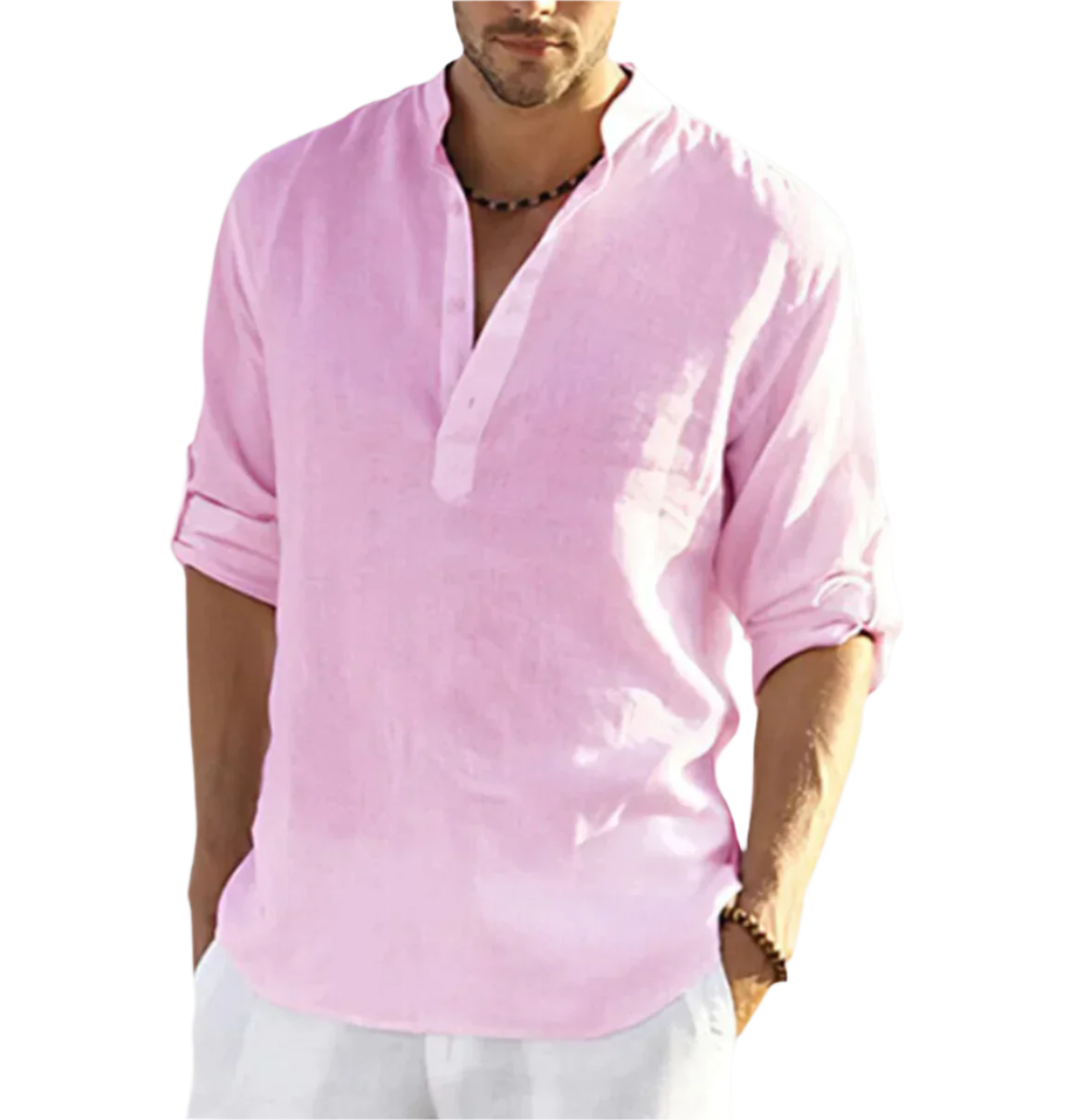 Giovanni – Men’s Linen Collar Shirt