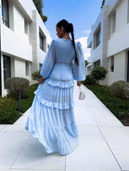 Camila – Elegant Long Sleeve Maxi Dress For Women