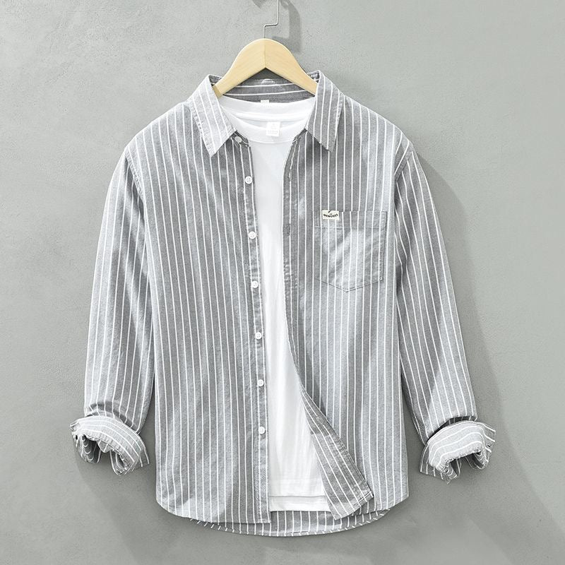 Emmanuel – Casual Men’s Striped Long Sleeve
