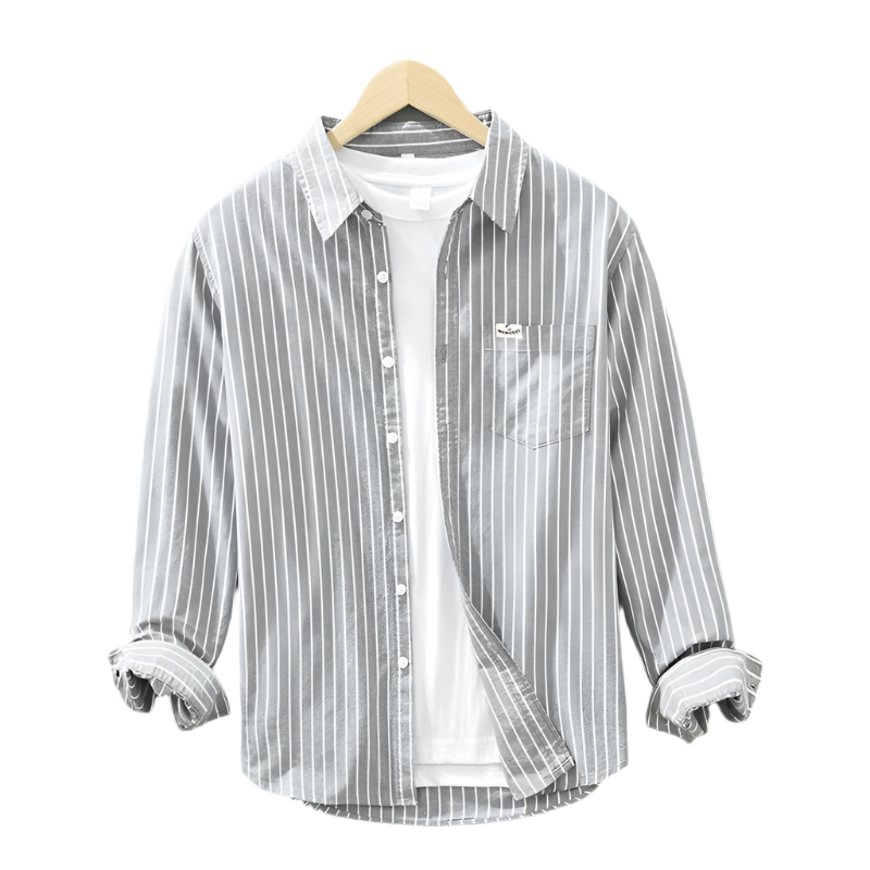 Emmanuel – Casual Men’s Striped Long Sleeve