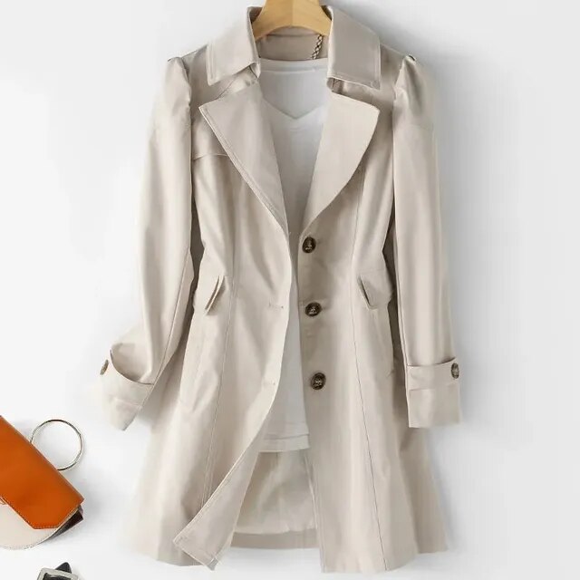 Lyna – Effortlessly Chic Women’s Relaxed Trench Coat