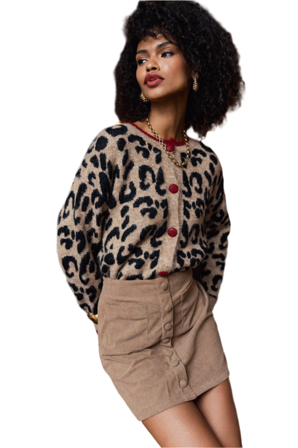 Ilana – Bold Women’s Leopard Knit Cardigan