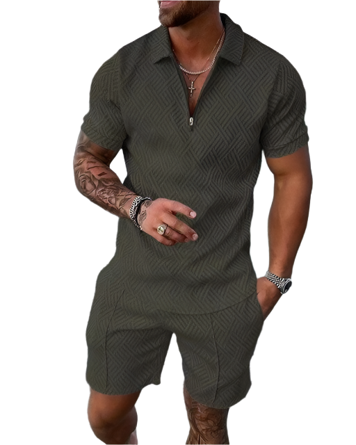 Franz – Luxurious Men's Polo and Shorts Summer Set