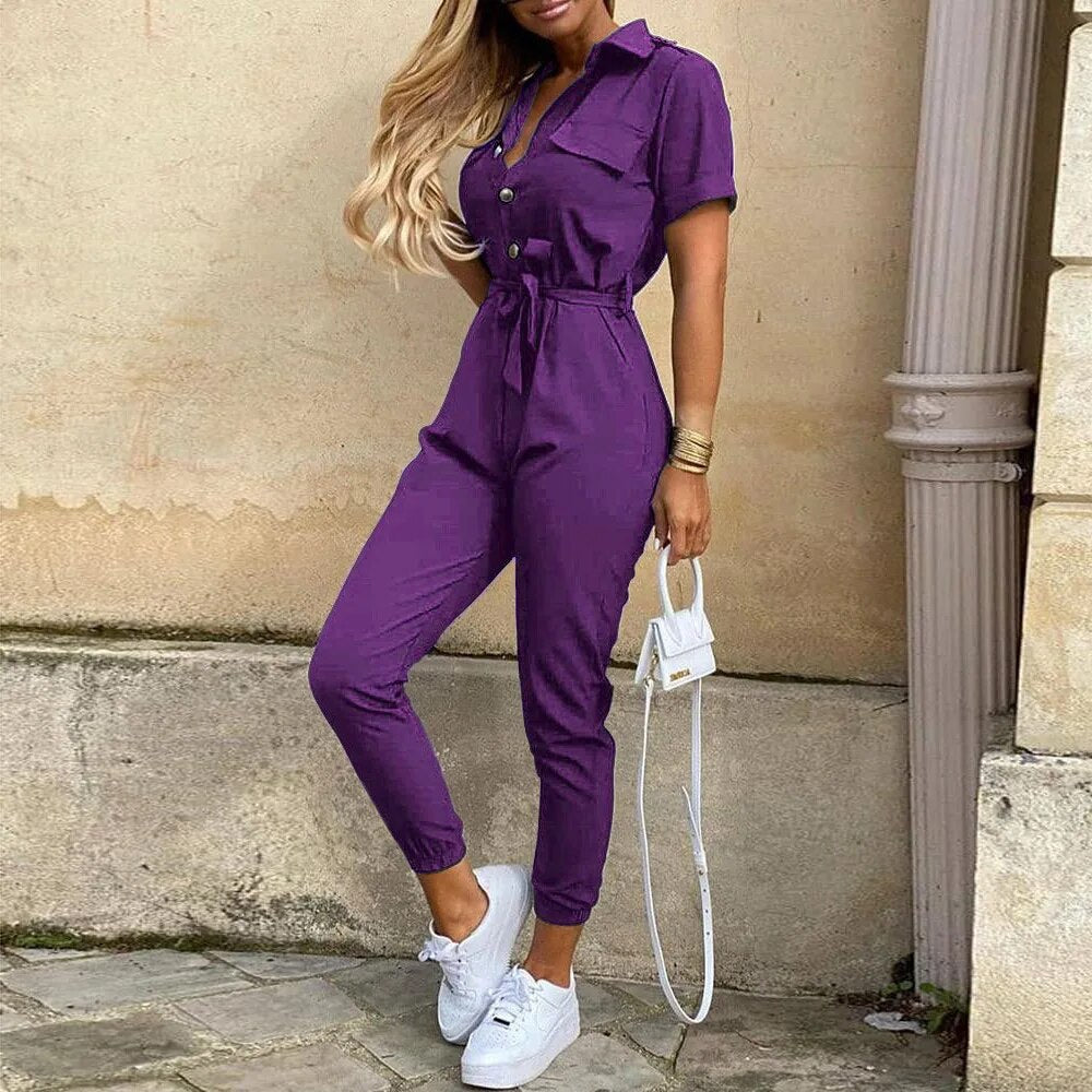 Sofia – Chic Cargo Jumpsuit for Women