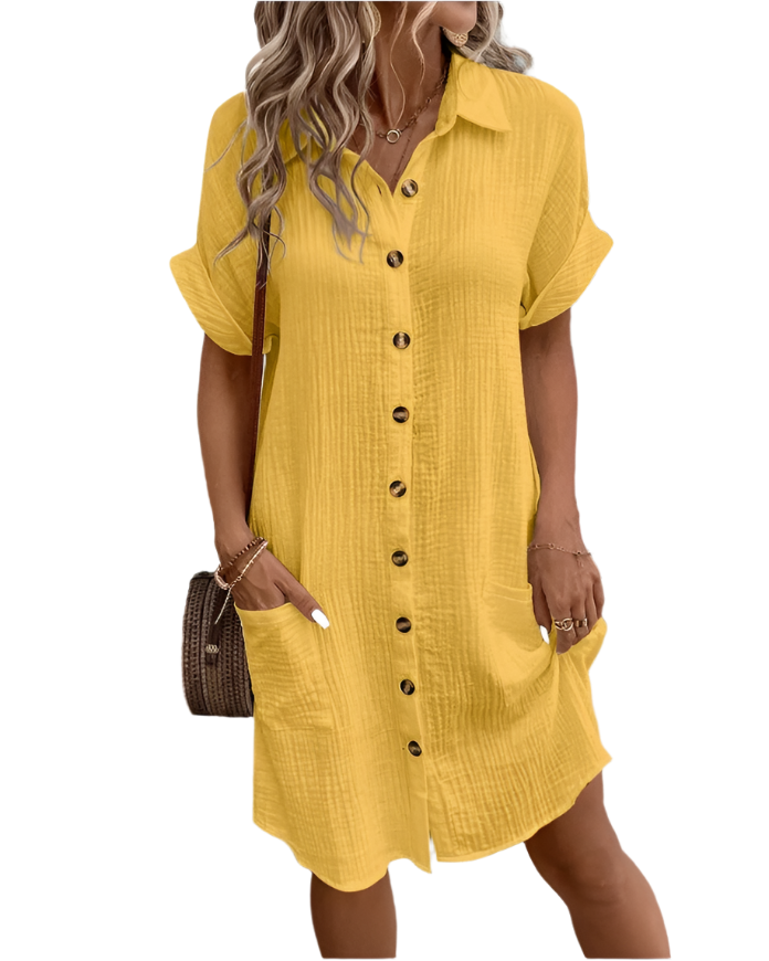 Nissa – Elegant Women's Button-Up Dress