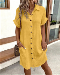 Nissa – Elegant Women's Button-Up Dress
