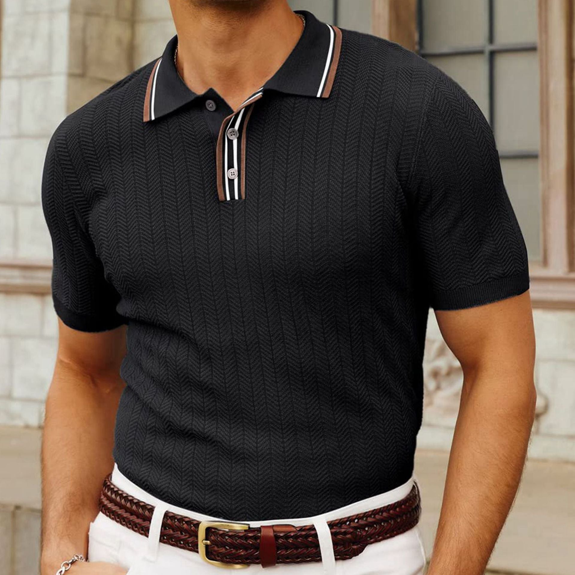 Lorenzo – Tailored Men’s Knitted Polo Shirt