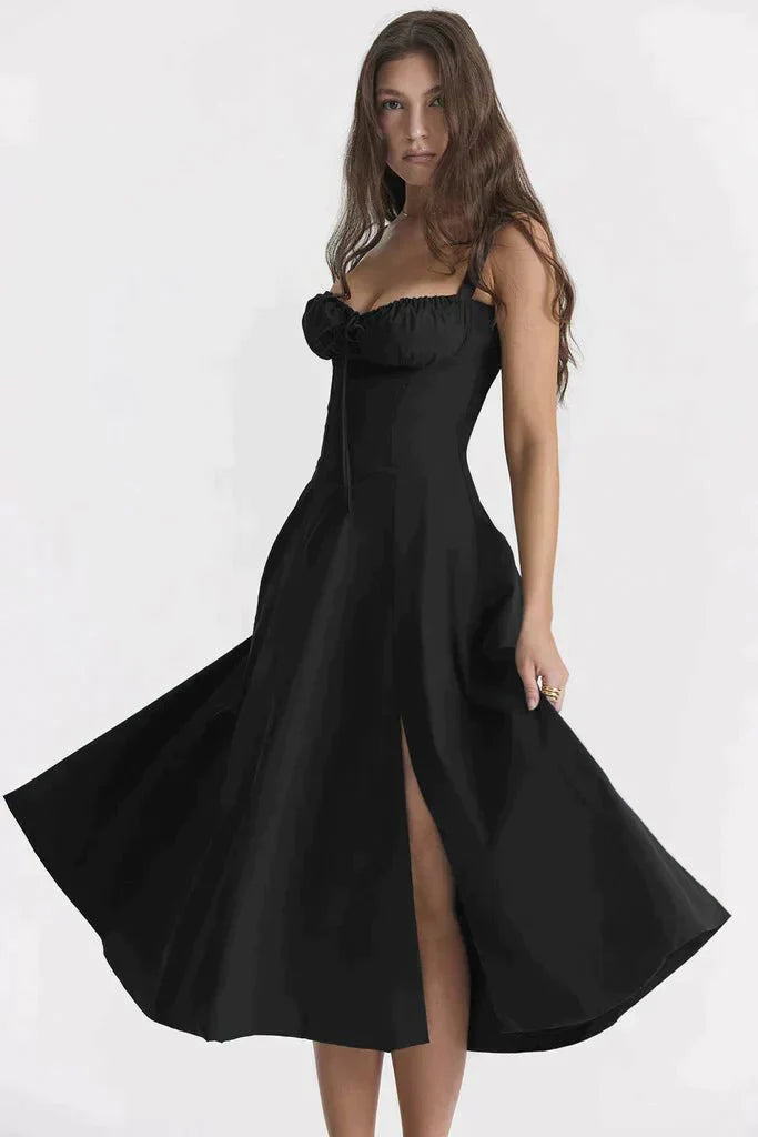 Giulia – Vibrant Floral Women's Bustier Dress