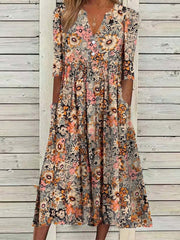 Anke - Stylish Floral Dress with Elegant Cut