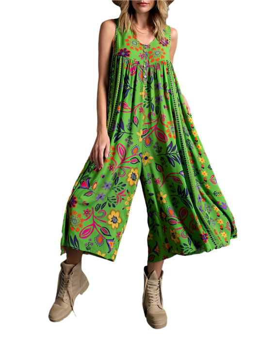 Sofia – Bohemian Floral Jumpsuit for Women