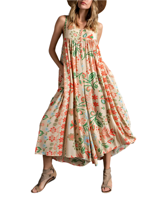 Sofia – Bohemian Floral Jumpsuit for Women