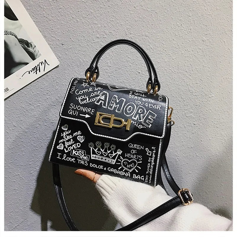 Lucia – Audrey Mini Graffiti Bag For Women