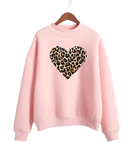 Cecilia – Stylish Love Pattern Sweatshirt for Women