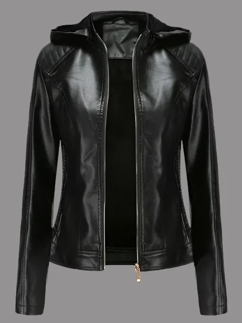Lucia – Timeless Leather Women's Hoodie Jacket