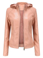 Lucia – Timeless Leather Women's Hoodie Jacket