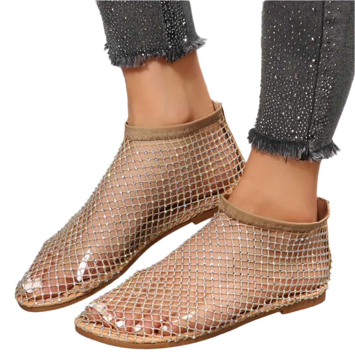Alessia – Sparkling Rhinestone Women’s Mesh Sandals