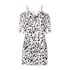 Sofia – Leopard Print Off-Shoulder Summer Dress for Women