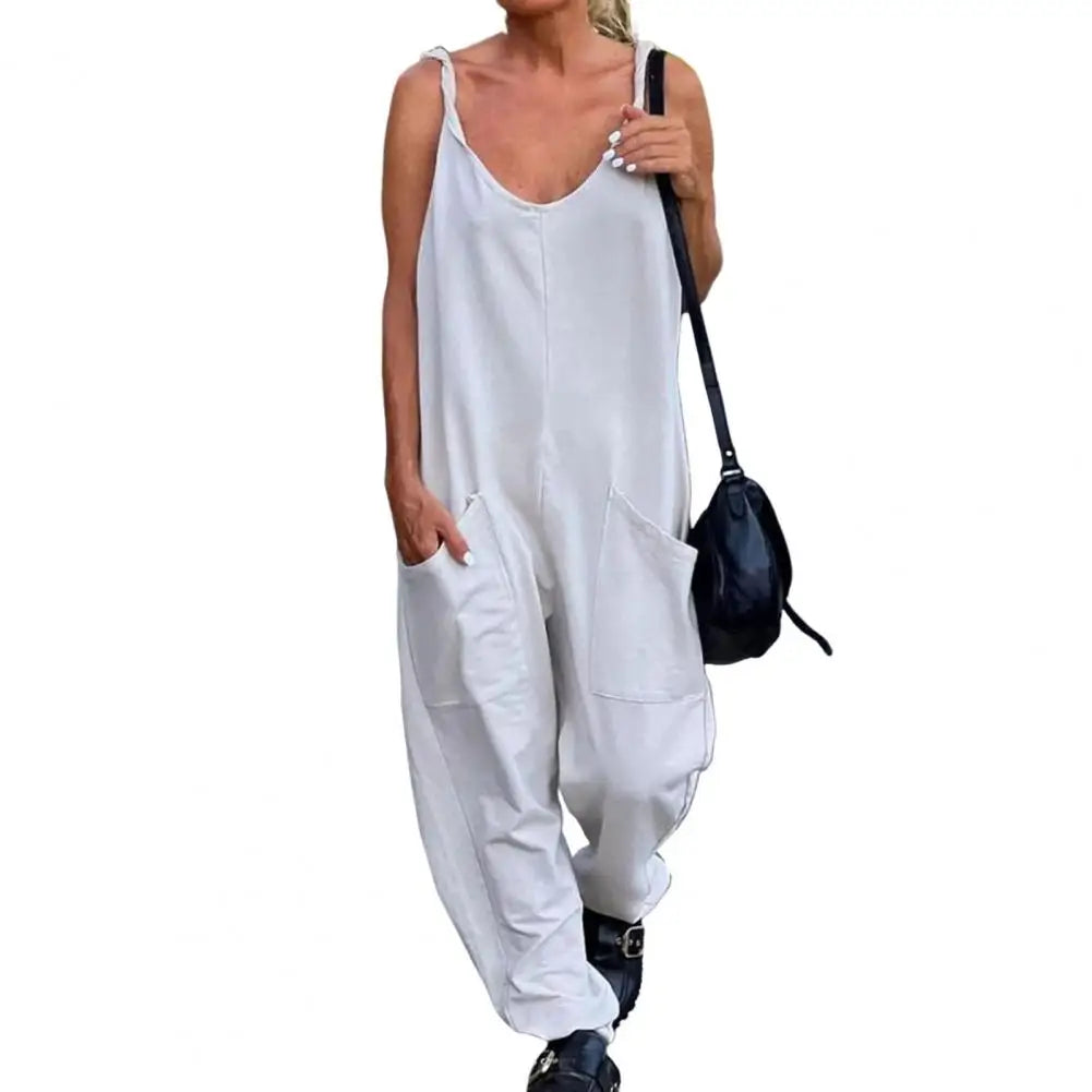 Elena – Comfortable Women’s Summer Jumpsuit with Pockets