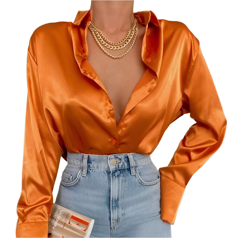 Giulia – Vintage Silk Women’s Long Sleeve Blouse