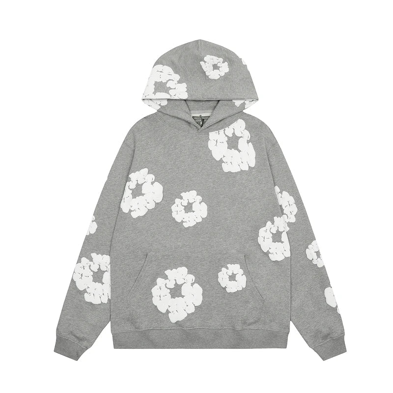 Lucia – Stylish Floral Denim Hoodie for Women