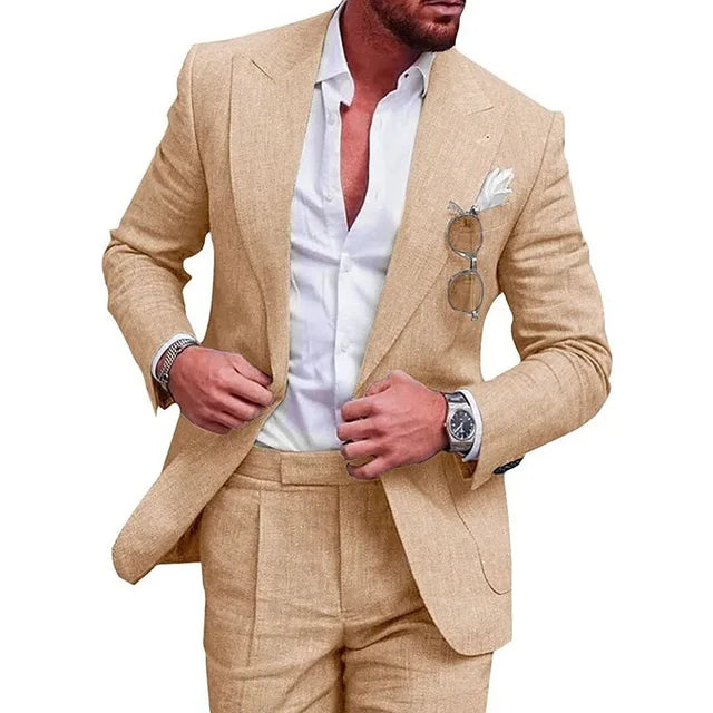 Benj – High Quality Linen Men’s 2 Piece Suit