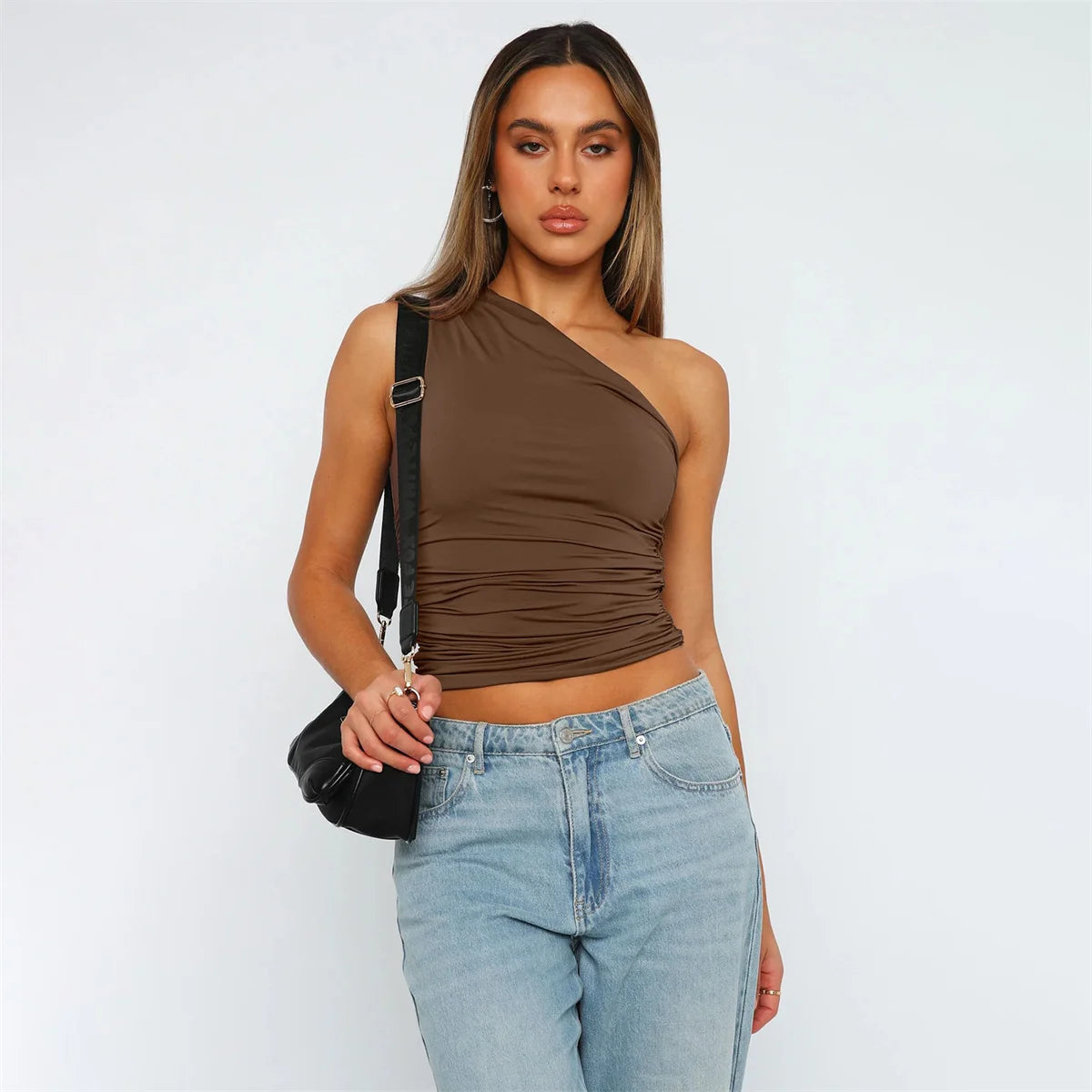 Alora - Ruched Woman's Top Sleeveless Design