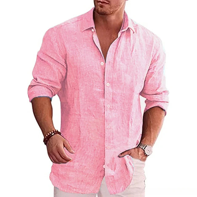 Marco – Casual Men’s Long-Sleeve Linen Shirt