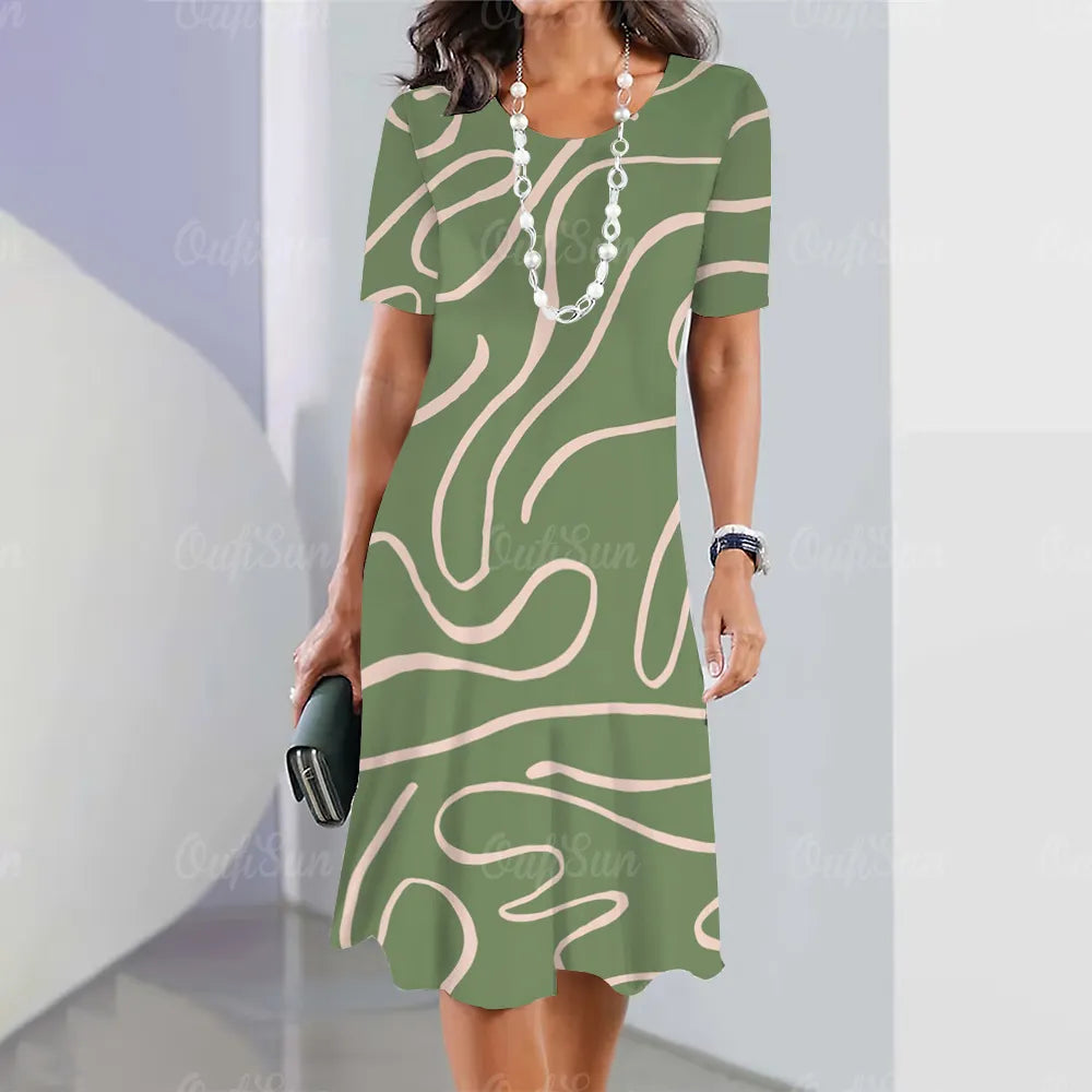 Sheila - Stylish Dress with Elegant Color Patterns
