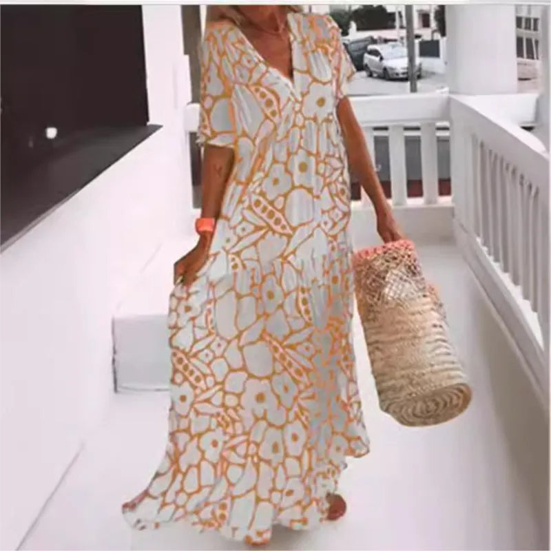 Chesca – Elegant Printed Women's Maxi Dress