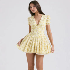 Alessandra – Vintage Floral Mini Dress for Women