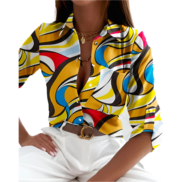 Melai – Women’s Geometric Print Blouse